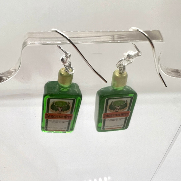 Jagermeister Earrings - Alcohol Bottle Earrings - Party Earrings - Bartender - Picture 4 of 9